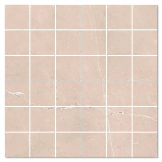 Marmor Mosaik Klinker Altamura Scandinavia Beige Satin 30x30 (5x5) cm-2